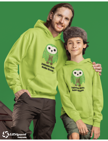 Dětská mikina ZŠ Velké Březno Lime green 9/11
