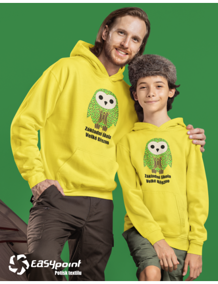 Dětská mikina ZŠ Velké Březno sun yellow 5/6