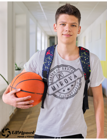 Unisex triko ZŠ Mírová grey melange XL