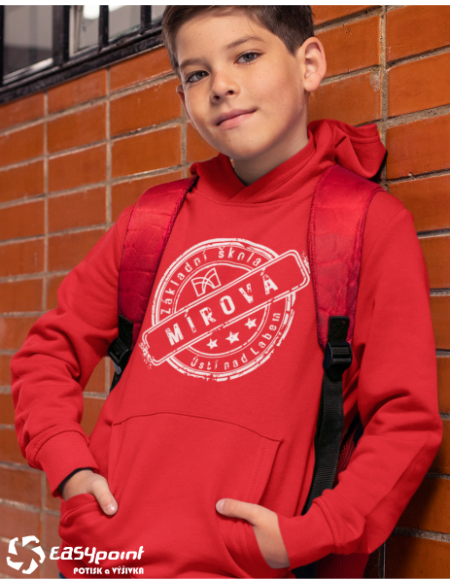 Unisex mikina ZŠ Mírová červená XXL